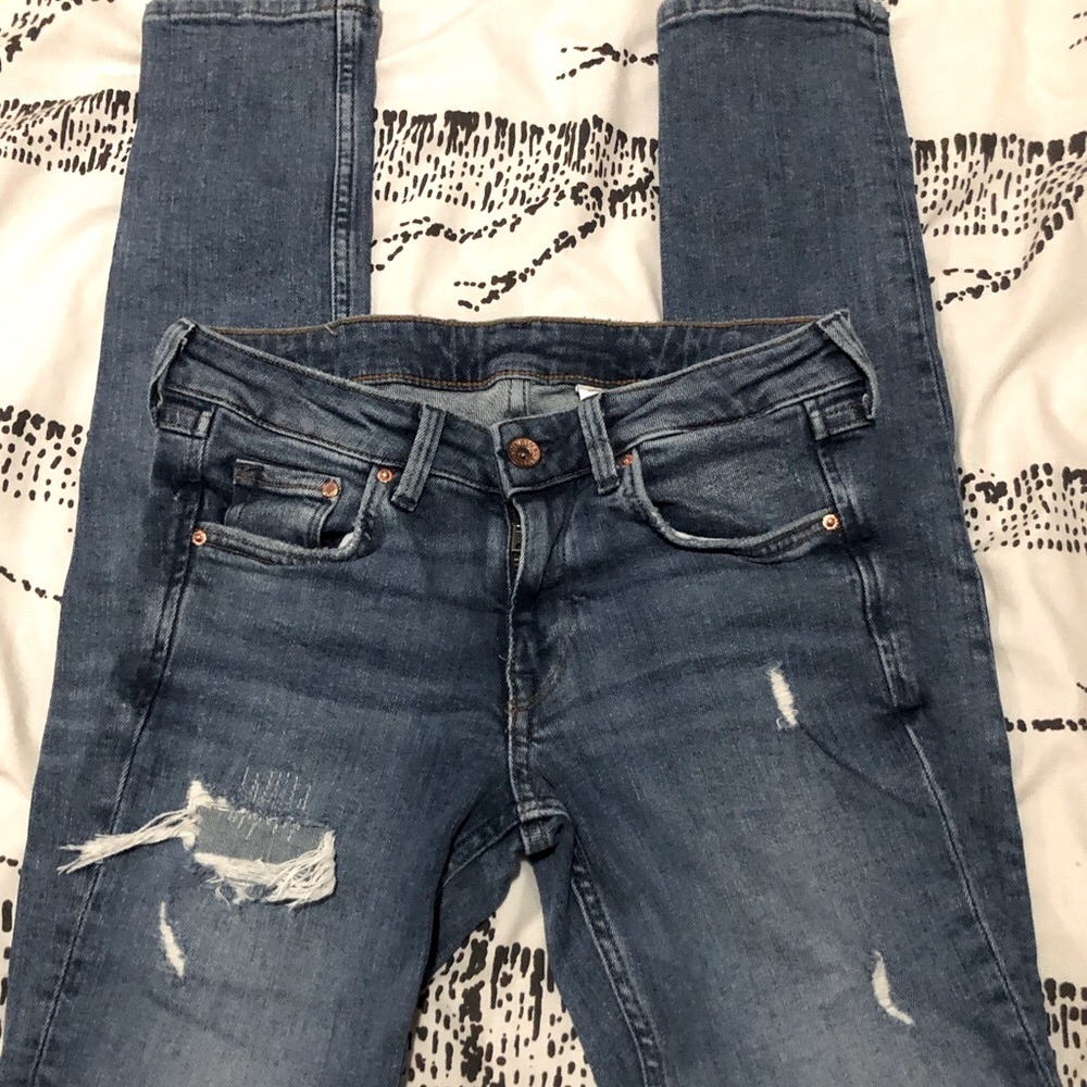 &DENIM H&M | Skinny Low rise Thick Jeans | 26